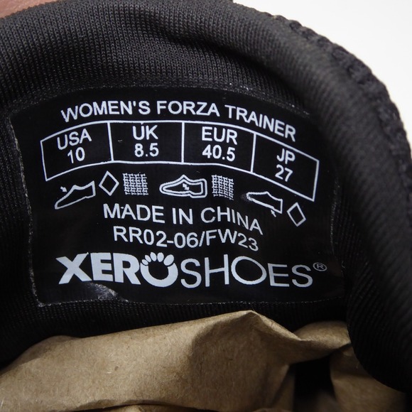 Xero Shoes Womens Forza Trainer Black Barefoot Running Shoes Size 10 - Picture 7 of 8